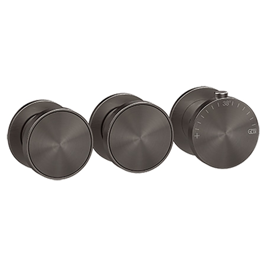 Thermostat ORIGINI UP
set de montage final
inverseur à 2 voies, pour
montage verticale/horizontale
insert en finition inclus
sans corps à encastrer 713 610