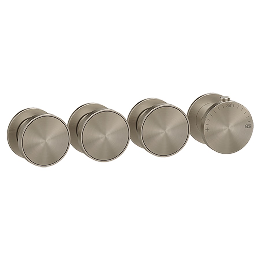 Thermostat ORIGINI UP
set de montage final
inverseur à 3 voies, pour
montage verticale/horizontale
insert en finition inclus
sans corps à encastrer 713 612