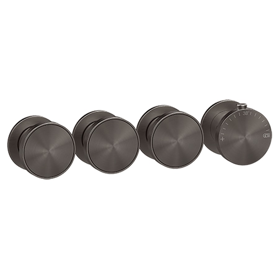 Thermostat ORIGINI UP
set de montage final
inverseur à 3 voies, pour
montage verticale/horizontale
insert en finition inclus
sans corps à encastrer 713 612