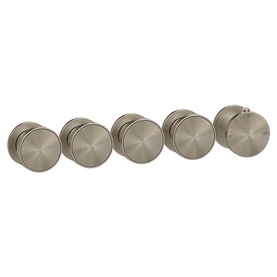 Thermostat ORIGINI UP
set de montage final
inverseur à 4 voies, pour
montage verticale/horizontale
insert en finition inclus
sans corps à encastrer 713 614