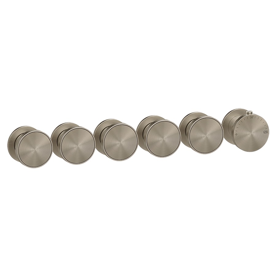 Thermostat ORIGINI UP
set de montage final
inverseur à 5 voies, pour
montage verticale/horizontale
insert en finition inclus
sans corps à encastrer 713 616