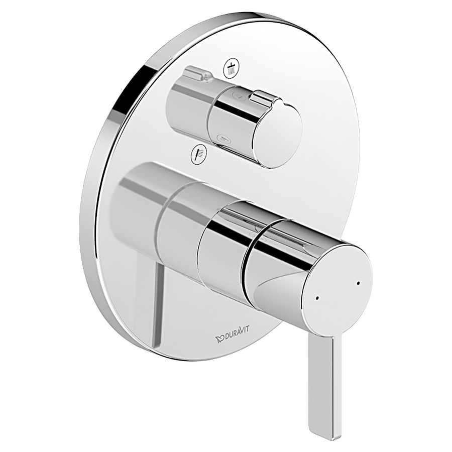Mélangeur de douche D-NEO UP
set de montage final
avec inverseur, sans corps à
encastrer 714 241/242, plaque
de recouvrement D 170 mm