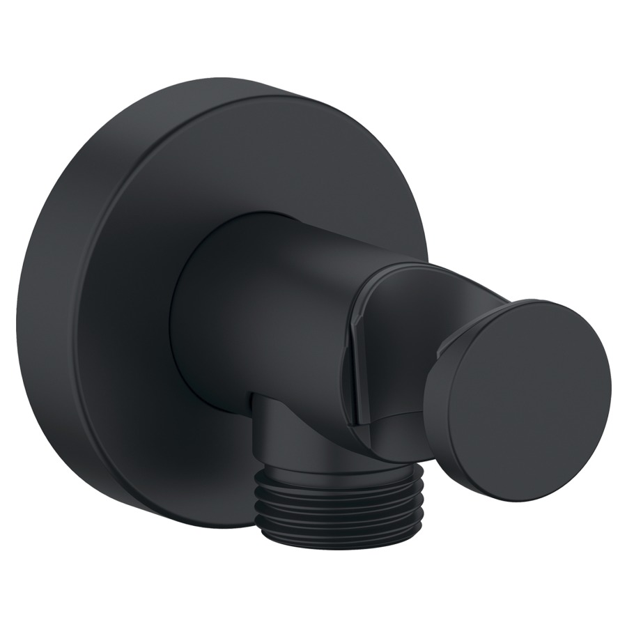 Coude de raccordement DURAVIT
rosace ronde, avec support de
douche