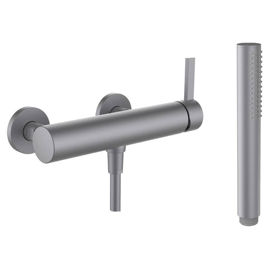 Mélangeur de douche KARTELL
LAUFEN, E 153 mm, raccords
d'arrêt 1/2" x 1/2"
douche à main bâton Twinstick
tuyau 180 cm
groupe acoustique I