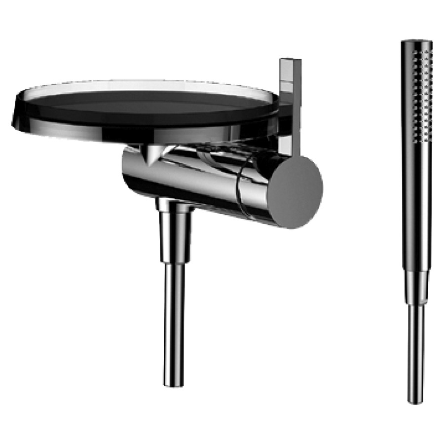 Mélangeur de douche KARTELL
LAUFEN, tablette en matière
synthétique transparent
D 183 mm, douche à main
bâton Twinstick, tuyau 1800 mm
sans corps à encastrer 711 070
groupe acoustique I