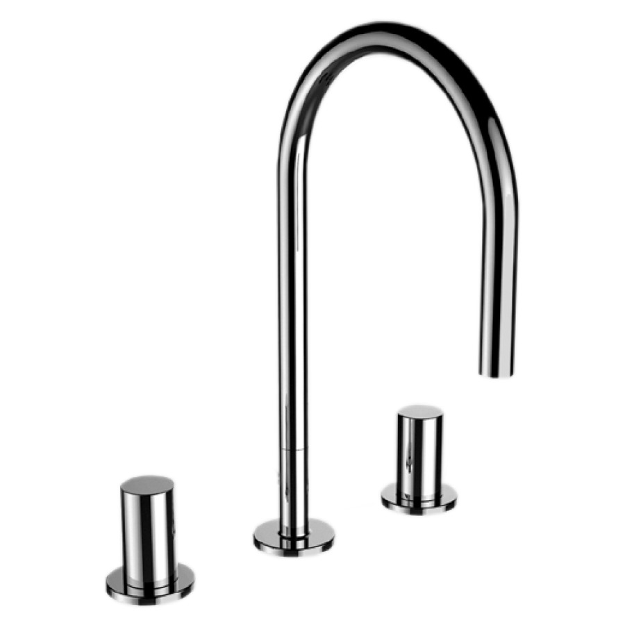 Batterie à 3 trous KARTELL
LAUFEN, S 166 mm
goulot orientable, sans vidage
débit 5,7 l/min
groupe acoustque I