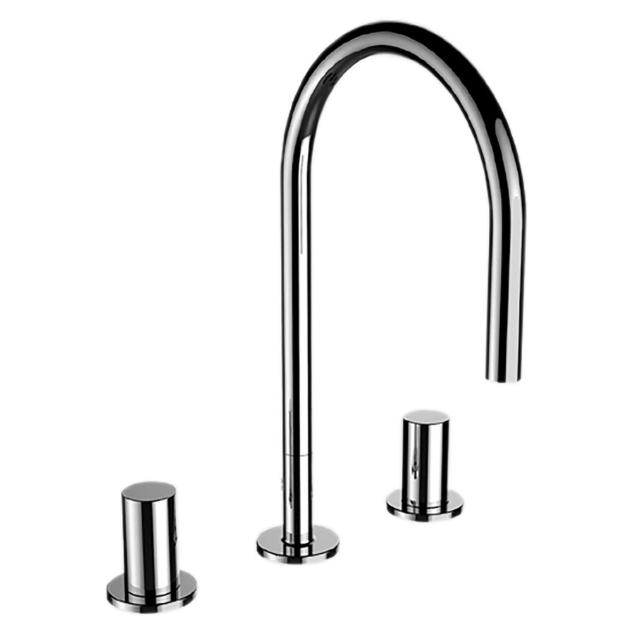 Batterie à 3 trous KARTELL
LAUFEN, S 166 mm
goulot orientable, sans vidage
débit 5,7 l/min
groupe acoustque I