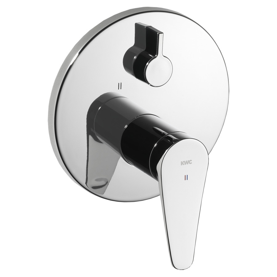 Mélangeur de bain ACTIVO UP
set de montage final, inver-
seur, plaque de recouvrement
D 17 cm, dispositif
d'antisiphonnage intégré, sans
corps à encastrer 725 089/090
groupe acoustique I
