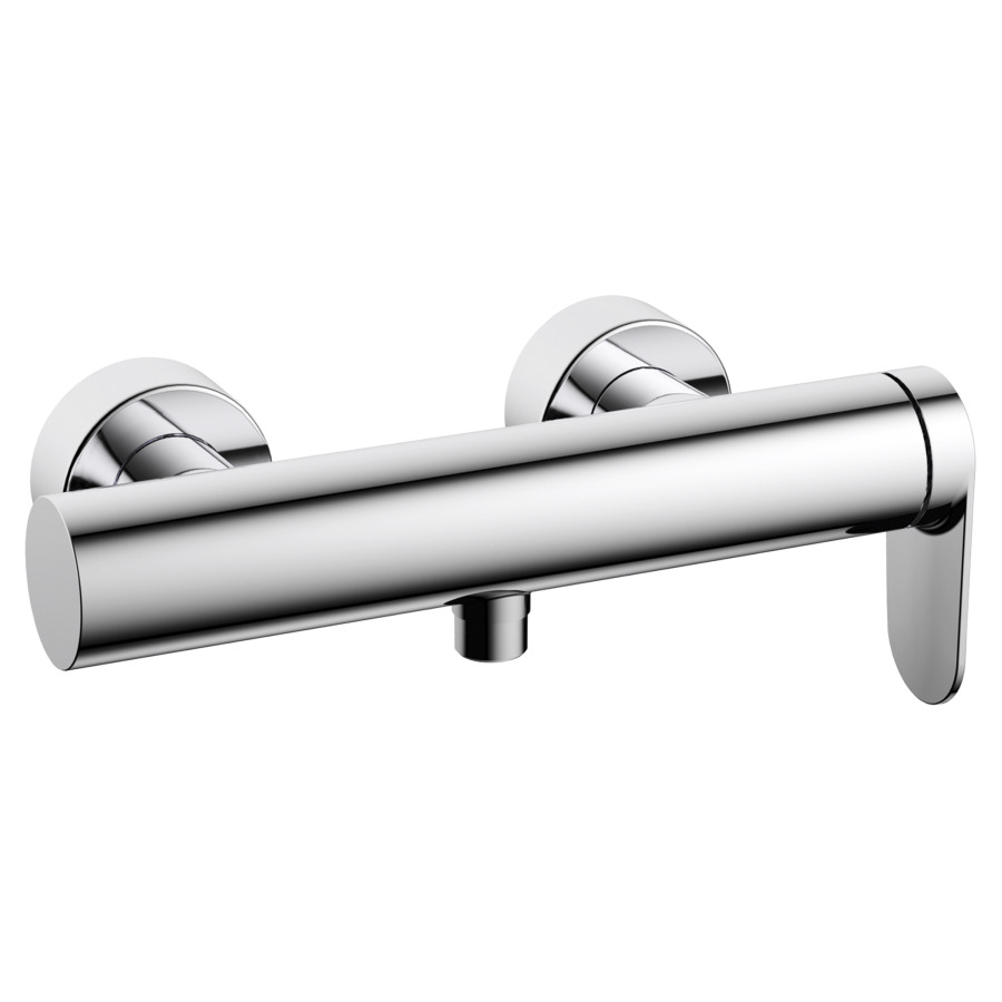 Mélangeur de douche ELLA
E 153 mm, raccords d'arrêt
1/2" x 1/2", sans douche, sans
tuyau de douche, groupe
acoustique I