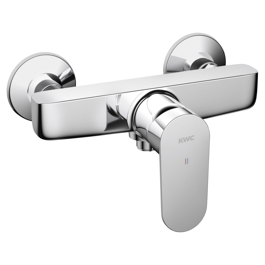 Mélangeur de douche ELLA
E 153 mm, raccords d'arrêt
1/2" x 1/2", sans douche, sans
tuyau de douche, groupe
acoustique NT