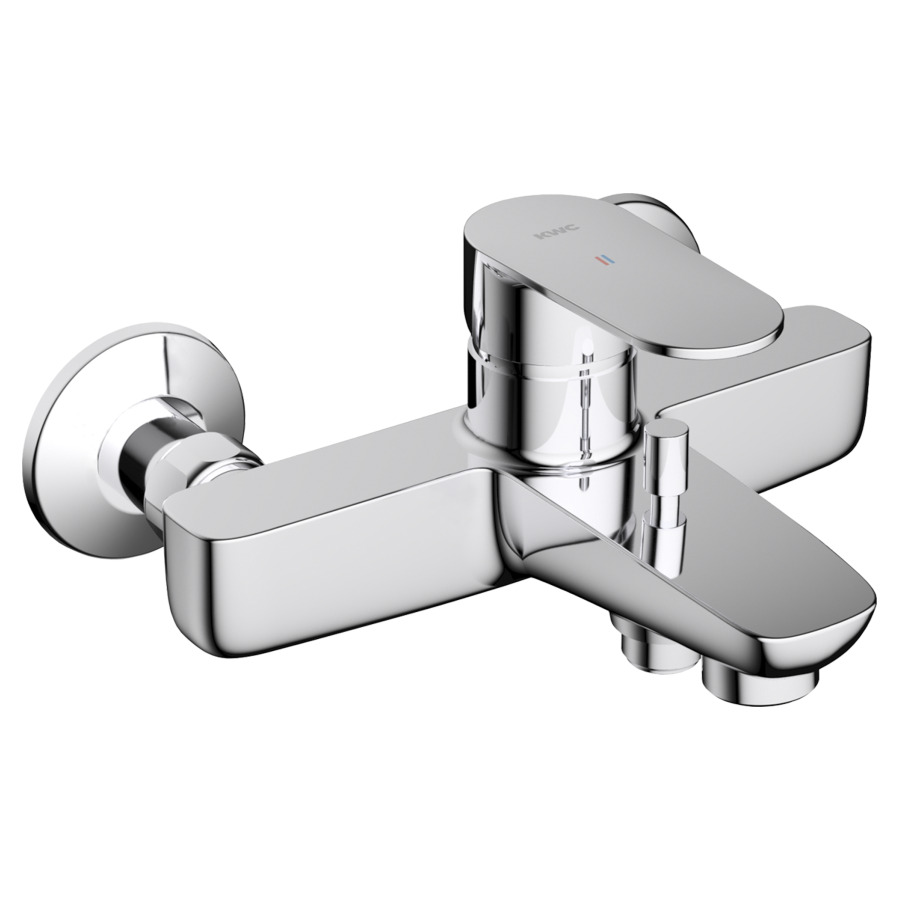 Mélangeur de bain ELLA
E 153 mm, raccords d'arrêt
1/2" x 3/4", sans douche
tuyau de douche et support
groupe acoustique II
