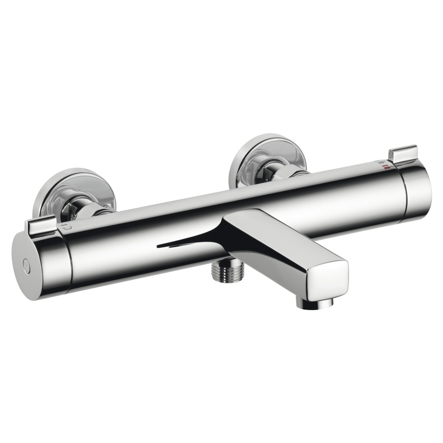 Mélangeur de bain KWC THERM DESIGN
E 153 mm, raccords d’arrêt 1/2" x 3/4"
saillie 195 mm, goulot fixe
EfficientFlow, débit 20 (L/min)
douche à main débit 12.4 (L/min)
sans douche, tuyau de douche, support
groupe acoustique&nbsp;I, Classe d’énergie B