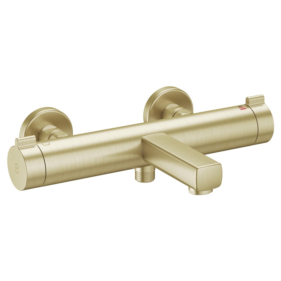 Mélangeur de bain KWC THERM DESIGN
E 153 mm, raccords d’arrêt 1/2" x 3/4"
saillie 195 mm, goulot fixe
SmartControl, débit 20 (L/min)
douche à main débit 12.4 (L/min)
sans douche, tuyau de douche, support
groupe acoustique&nbsp;I, Classe d’énergie B