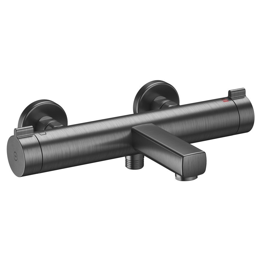 Mélangeur de bain KWC THERM DESIGN
E 153 mm, raccords d’arrêt 1/2" x 3/4"
saillie 195 mm, goulot fixe
SmartControl, débit 20 (L/min)
douche à main débit 12.4 (L/min)
sans douche, tuyau de douche, support
groupe acoustique&nbsp;I, Classe d’énergie B