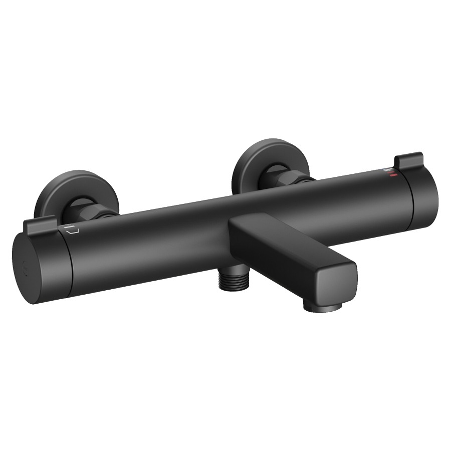 Bademischer KWC THERM DESIGN
AD 153 mm, Abstellverschraubungen 1/2" x 3/4"
Ausladung 195 mm, Auslauf fest
EfficientFlow, Durchflussmenge 20 (L/min)
Handbrause Durchflussmenge 12.4 (L/min)
ohne Brause, Brauseschlauch, Halter
Geräuschgruppe I, Energieklasse B