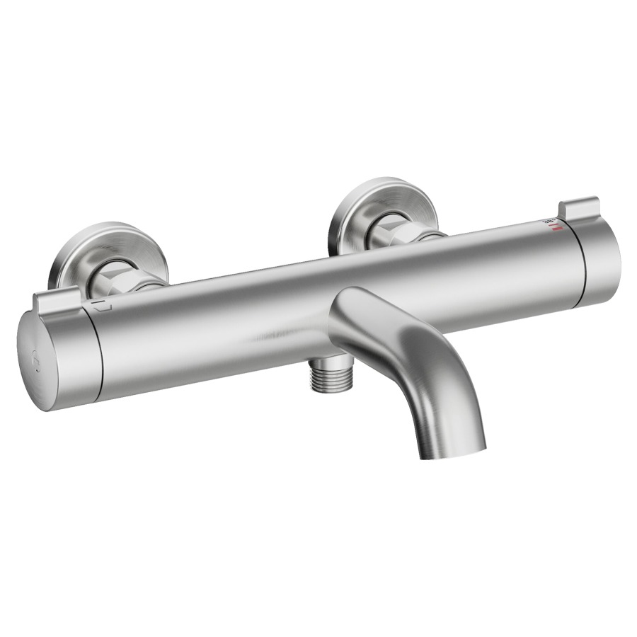 Bademischer KWC THERM STYLE
AD 153 mm, Abstellverschraubungen 1/2" x 3/4"
Ausladung 195 mm, Auslauf fest
EfficientFlow, Durchflussmenge 20 (L/min)
Handbrause Durchflussmenge 12.4 (L/min)
ohne Brause, Brauseschlauch, Halter
Geräuschgruppe I, Energieklasse B