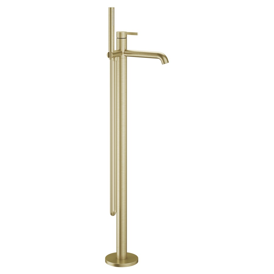 Mélangeur de bain BEVO
S 215 mm, goulot fixe
H jusqu'à aérateur 790-886 mm
avec colonne pour montage
à pose libre, douche, tuyau de
douche 150 cm, sans corps à
encastrer 725 078