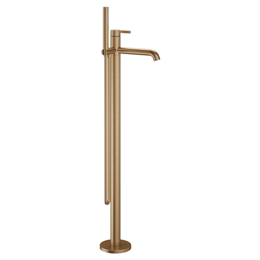 Mélangeur de bain BEVO
S 215 mm, goulot fixe
H jusqu'à aérateur 790-886 mm
avec colonne pour montage
à pose libre, douche, tuyau de
douche 150 cm, sans corps à
encastrer 725 078