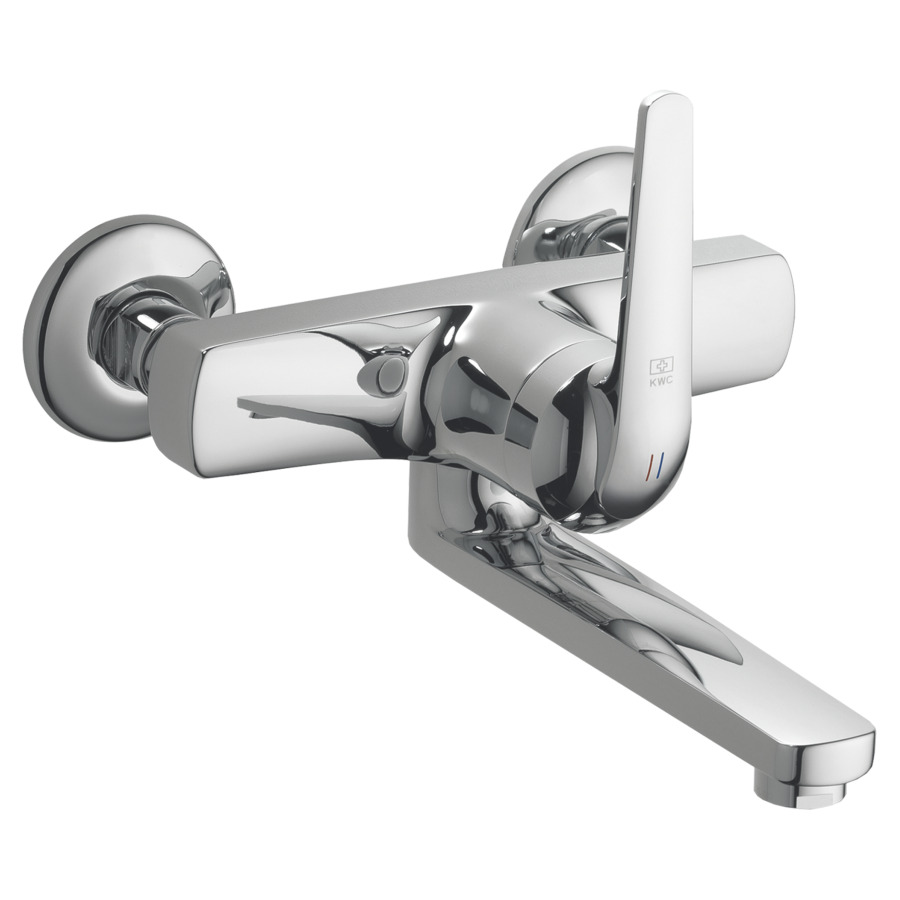 Mélangeur mural DOMO.5
E 153 mm, S 175 mm goulot
orientable, membrane
d'étanchéité, raccords d'arrêt
1/2" x 1/2", groupe
acoustique I