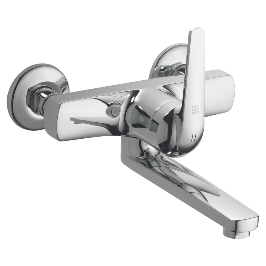 Mélangeur mural DOMO.5
E 153 mm, S 225 mm goulot
orientable, membrane
d'étanchéité, raccords d'arrêt
1/2" x 1/2", groupe
acoustique I