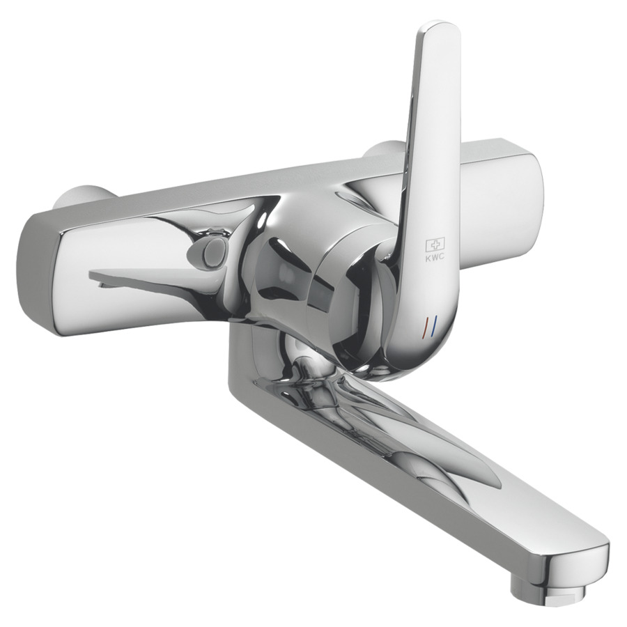 Mélangeur mural DOMO.5
E 153 mm, S 225 mm goulot
orientable, membrane
d'étanchéité, sans raccords
groupe acoustique I