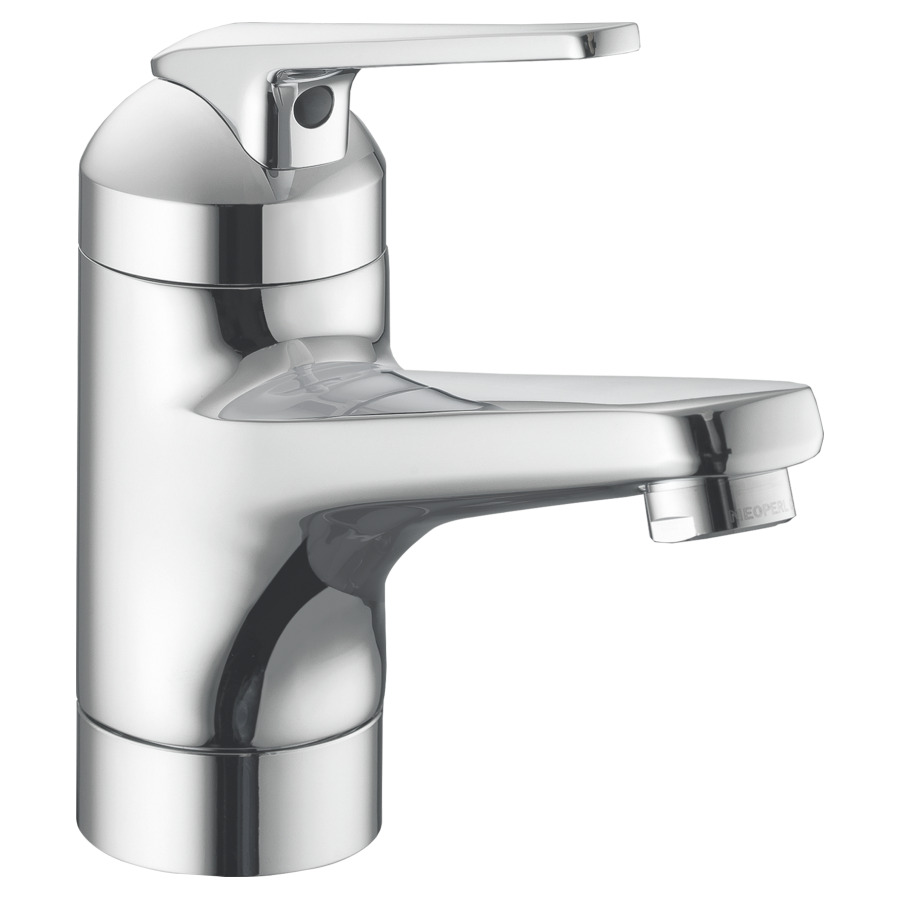 Mélangeur de lavabo DOMO.5 
saillie 150 mm, goulot orientable
avec vidage excentrique
débit 6 (L/min)
tuyaux de raccordement flexibles 3/8"
groupe acoustique&nbsp;I, Classe d’énergie A