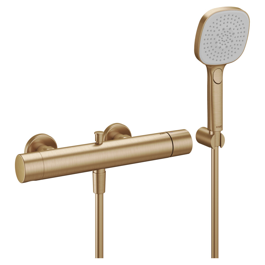 Mélangeur de bain ORA
E 153 mm, raccords d'arrêt
1/2" x 3/4", avec douche
tuyau de douche 160 cm, support