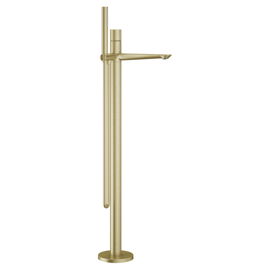 Mélangeur de bain ORA
S 230 mm, goulot fixe
H jusqu'à aérateur 821-917 mm
avec colonne pour montage
à pose libre, douche, tuyau de
douche 150 cm, sans corps à
encastrer 725 078