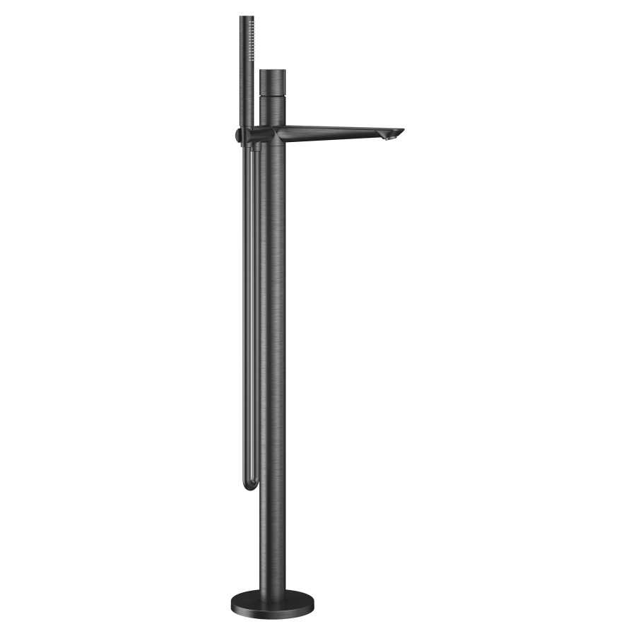 Mélangeur de bain ORA
S 230 mm, goulot fixe
H jusqu'à aérateur 821-917 mm
avec colonne pour montage
à pose libre, douche, tuyau de
douche 150 cm, sans corps à
encastrer 725 078