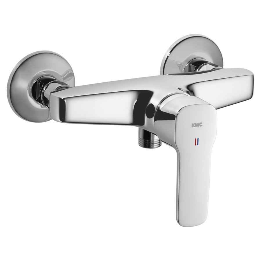 Mélangeur de douche MONTA
E 153 mm, raccords d'arrêt
1/2" x 1/2", membrane
d'étanchéité, sans douche et
tuyau, groupe acoustique II