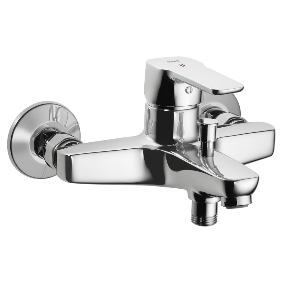 Mélangeur de bain MONTA
E 153 mm, raccords d'arrêt
1/2" x 3/4", membrane
d'étanchéité, sans douche et
support, groupe acoustique II
