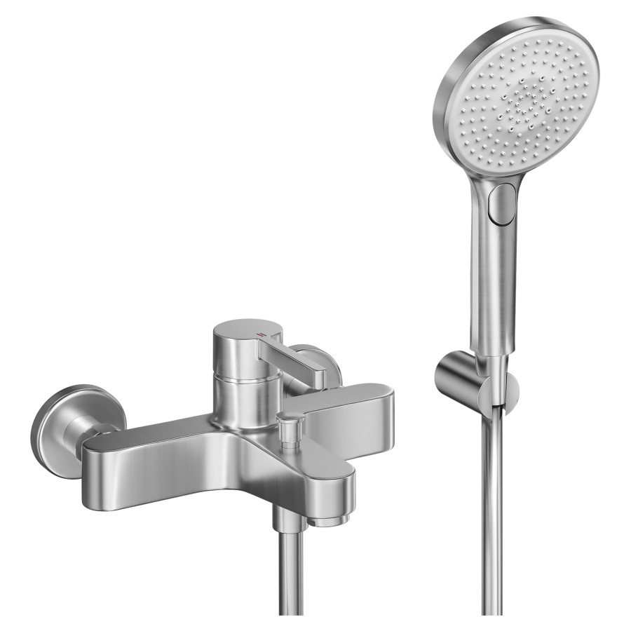Mélangeur de bain BEVO
E 153 mm, raccords d’arrêt 1/2" x 3/4"
saillie 175 mm, goulot fixe
débit 20 (L/min)
douche à main débit 11.3 (L/min)
avec douche, tuyau de douche 150 cm et support
groupe acoustique&nbsp;II, Classe d’énergie C