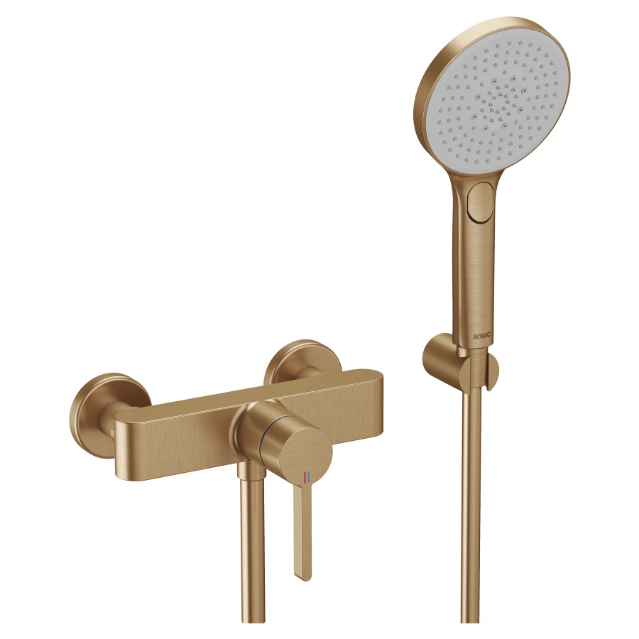 Mélangeur de douche BEVO 
E 153 mm, raccords d’arrêt 1/2" x 1/2"
débit 11.3 (L/min)
avec douche et tuyau de douche 180 cm
groupe acoustique&nbsp;I
Classe d’énergie C