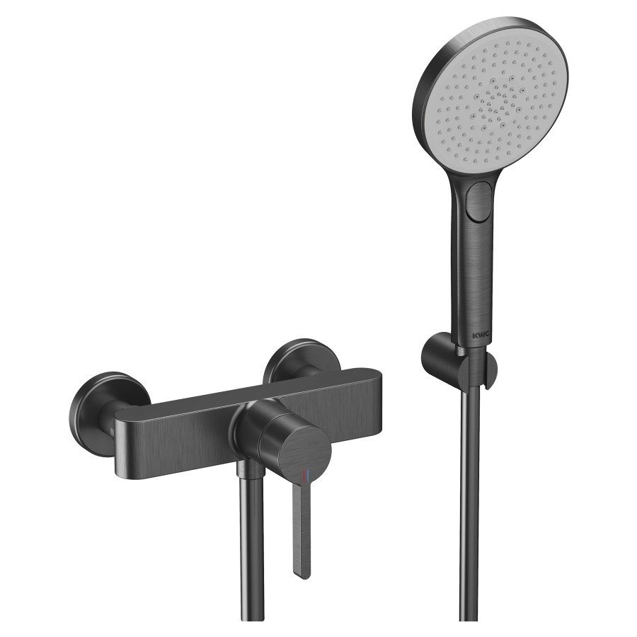 Mélangeur de douche BEVO 
E 153 mm, raccords d’arrêt 1/2" x 1/2"
débit 11.3 (L/min)
avec douche et tuyau de douche 180 cm
groupe acoustique&nbsp;I
Classe d’énergie C