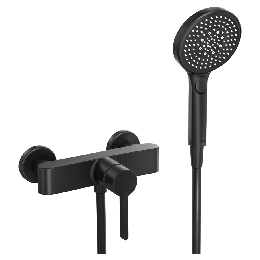 Mélangeur de douche BEVO 
E 153 mm, raccords d’arrêt 1/2" x 1/2"
débit 11.3 (L/min)
avec douche et tuyau de douche 180 cm
groupe acoustique&nbsp;I
Classe d’énergie C