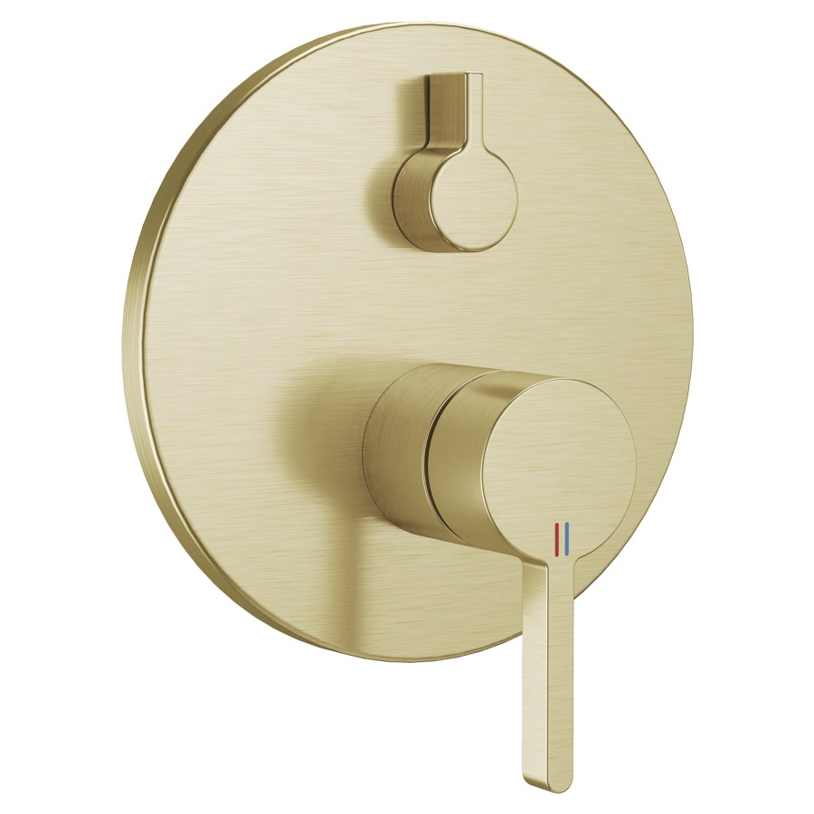 Mélangeur de bain BEVO UP
set de montage final, inver-
seur, plaque de recouvrement
D 17 cm, dispositif
d'antisiphonnage intégré, sans
corps à encastrer 725 089/090
groupe acoustique I