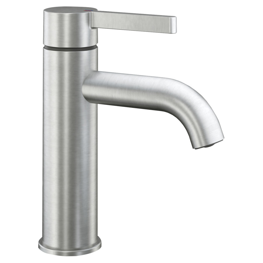 Mélangeur de lavabo BEVO 
saillie 115 mm, goulot fixe
EfficientControl, sans soupape d’écoulement
débit 5 (L/min)
tuyaux de raccordement flexibles 3/8"
groupe acoustique&nbsp;I, Classe d’énergie A