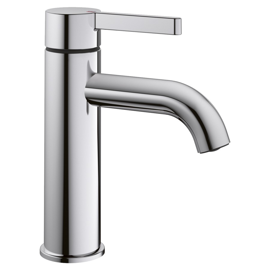 Mélangeur de lavabo BEVO 
saillie 115 mm, goulot fixe
CoolFix, EfficientControl
sans soupape d’écoulement
débit 5 (L/min)
tuyaux de raccordement flexibles 3/8"
groupe acoustique&nbsp;I, Classe d’énergie A