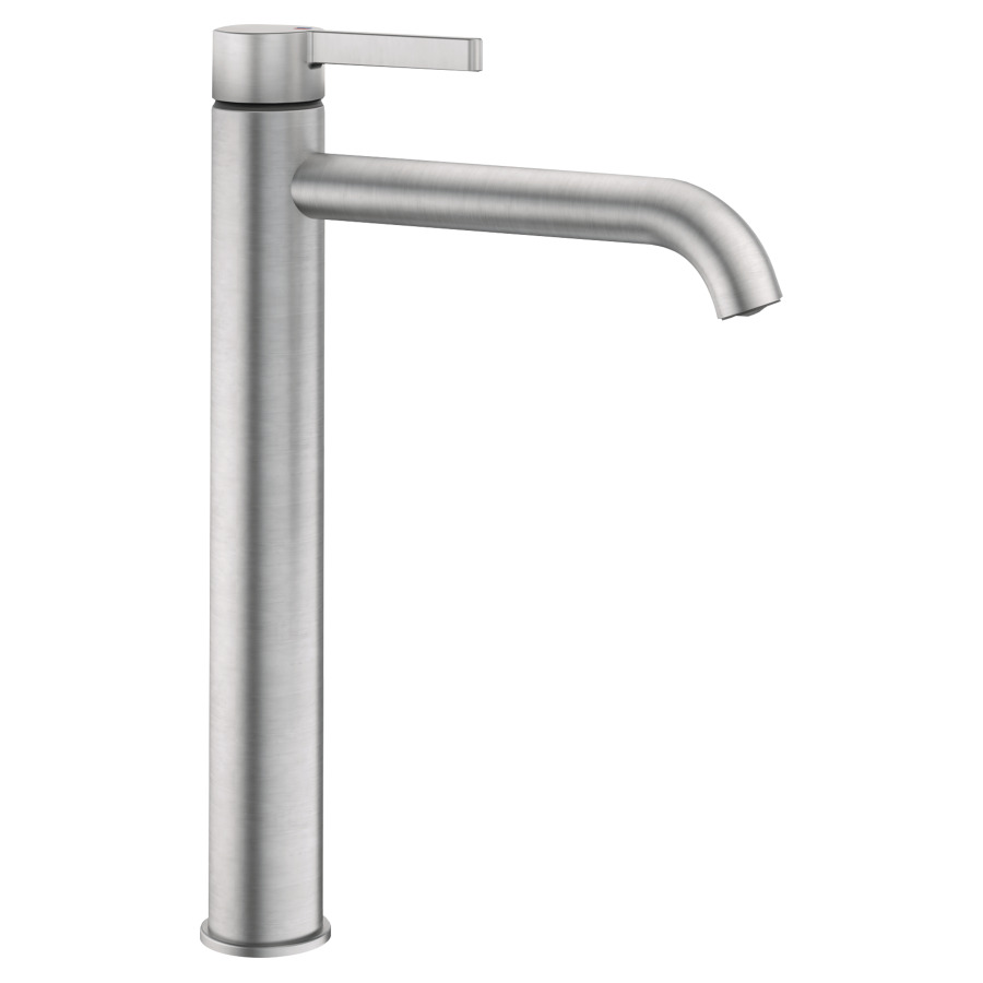 Mélangeur de lavabo BEVO 
saillie 195 mm, goulot fixe
pour lavabo à poser
H jusqu'à aérateur 242 mm
EfficientControl, sans soupape d’écoulement
débit 5 (L/min)
tuyaux de raccordement flexibles 3/8"
groupe acoustique&nbsp;I, Classe d’énergie A