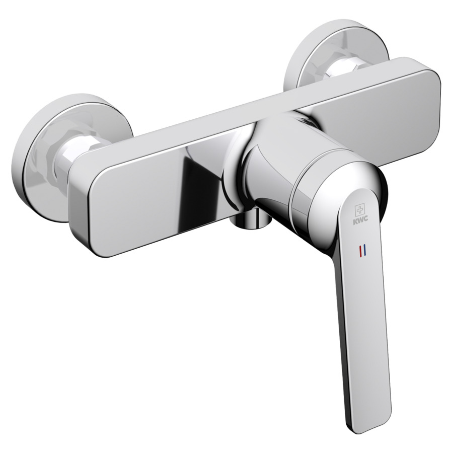 Mélangeur de douche DOMO 6.0
E 153 mm, raccords d'arrêt
1/2" x 1/2", sans douche et
tuyau de douche