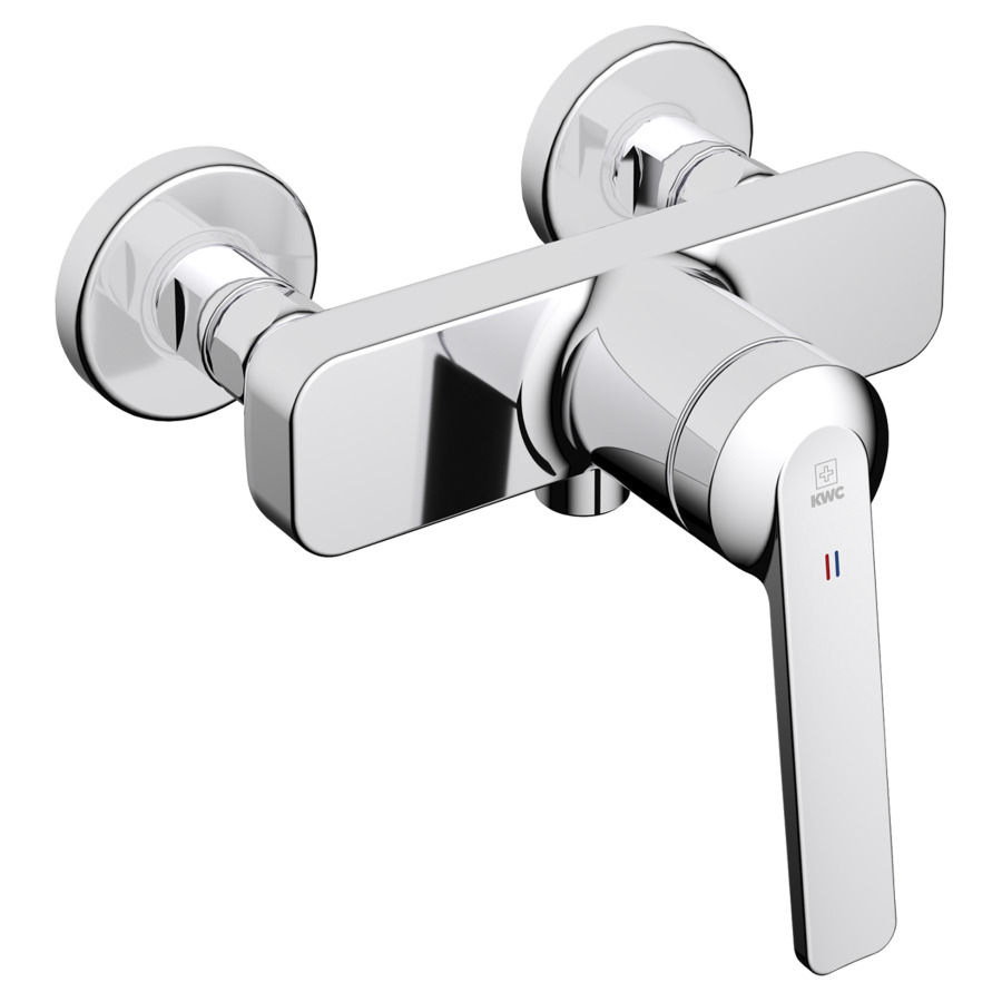 Mélangeur de douche DOMO 6.0
E 120 mm, raccords d'arrêt
1/2" x 1/2", senza douche et
tuyau de douche