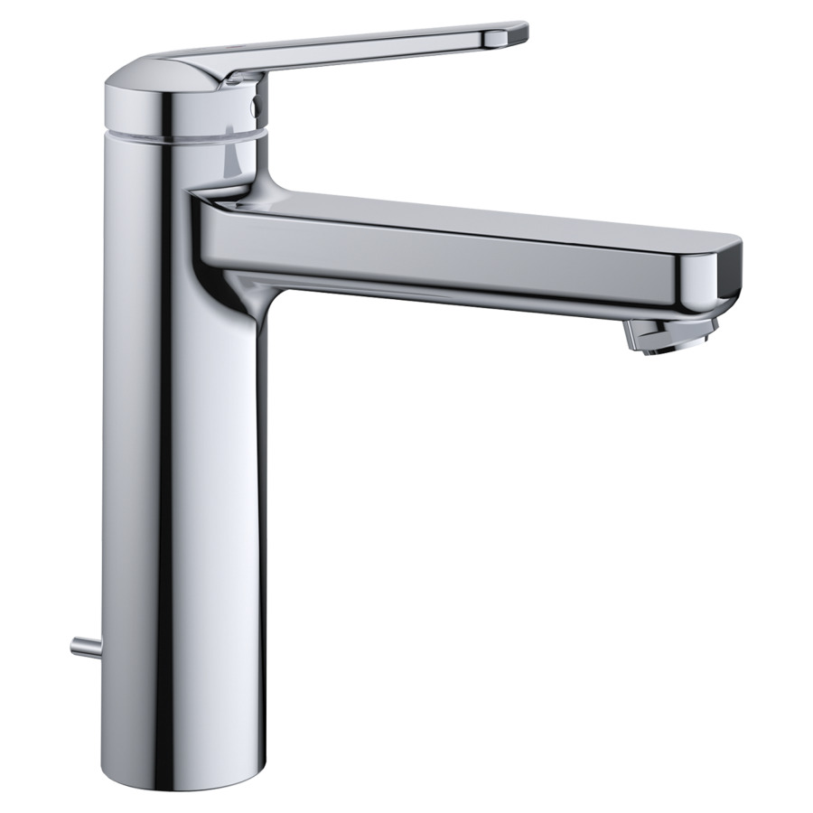 Mélangeur de lavabo DOMO 6.0 
saillie 150 mm, goulot fixe
EfficientControl, avec vidage excentrique
débit 4 (L/min)
tuyaux de raccordement flexibles 3/8"
groupe acoustique&nbsp;I, Classe d’énergie A