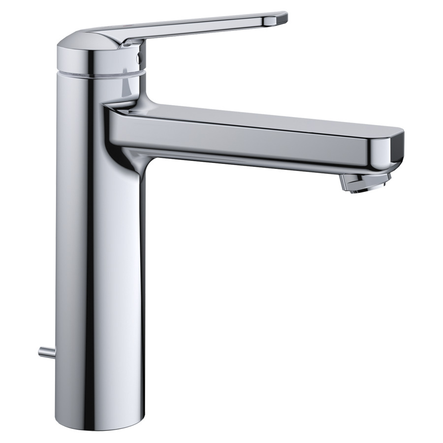 Mélangeur de lavabo DOMO 6.0 
saillie 150 mm, goulot fixe
EfficientControl, sans soupape d’écoulement
débit 4 (L/min)
tuyaux de raccordement flexibles 3/8"
groupe acoustique&nbsp;I, Classe d’énergie A