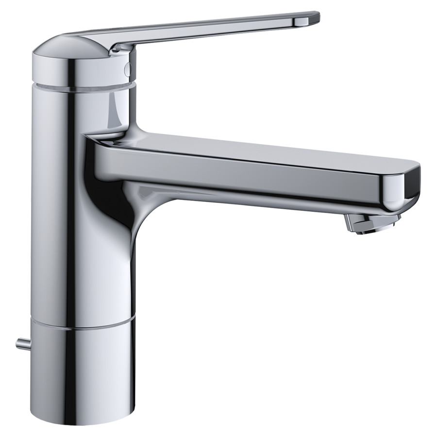 Mélangeur de lavabo DOMO 6.0 
saillie 150 mm, goulot orientable
EfficientControl
sans soupape d’écoulement, avec tirette de vidage
débit 5 (L/min)
tuyaux de raccordement flexibles 3/8"
groupe acoustique&nbsp;I, Classe d’énergie A
