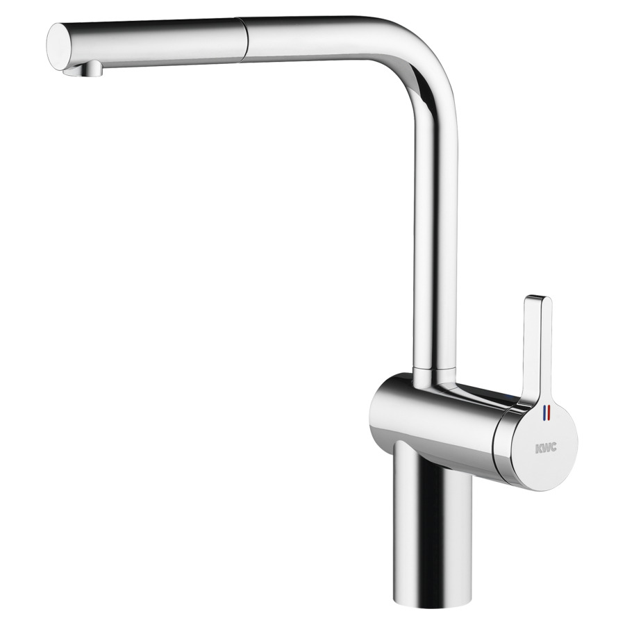 Mélangeur d'évier LIVELLO
S 225 mm goulot orientable
extensible, commande latérale
groupe acoustique II
