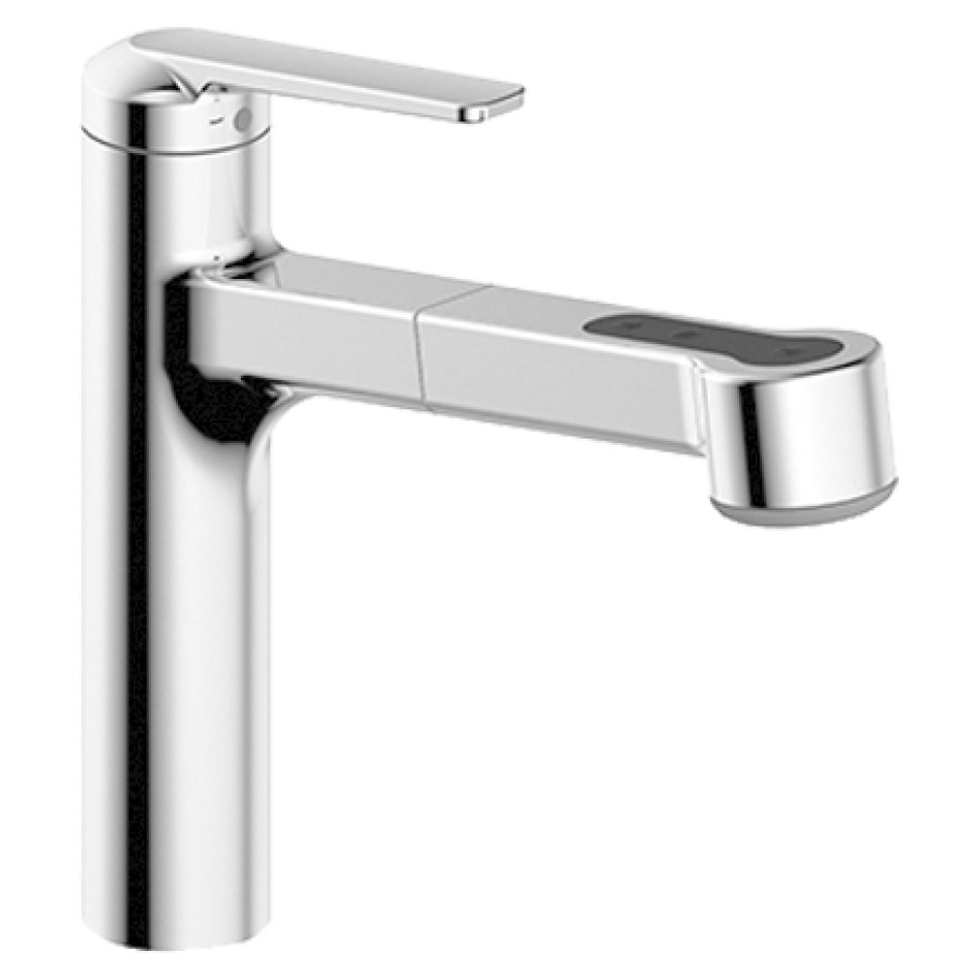 Mélangeur d'évier DOMO 6.0
S 225 mm, douche extensible
tuyaux de raccordement
flexibles 3/8"