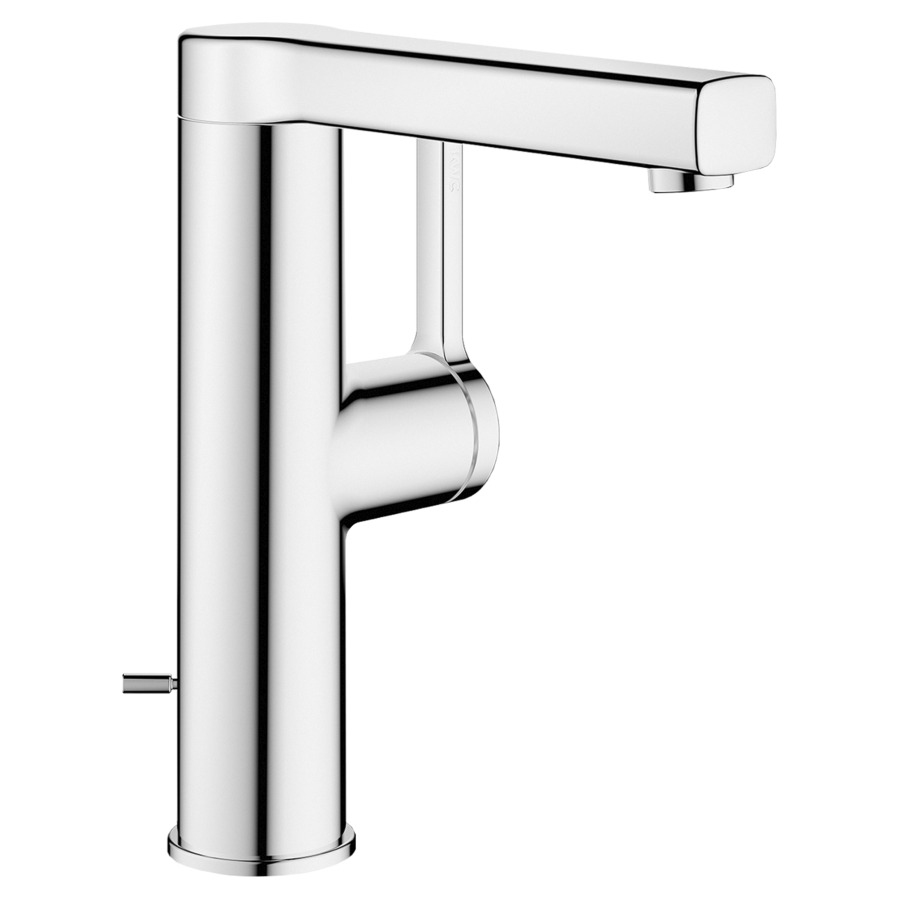 Mélangeur de lavabo AVA 2.0
S 150 mm, goulot mobile
levier possible uniquement sur
la droite, vidage excentrique