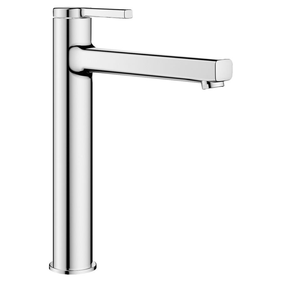 Mélangeur de lavabo AVA 2.0
S 185 mm, goulot fixe
haute colonne
H jusqu'à aérateur 197 mm
H levier ouvert 308 mm
sans vidage