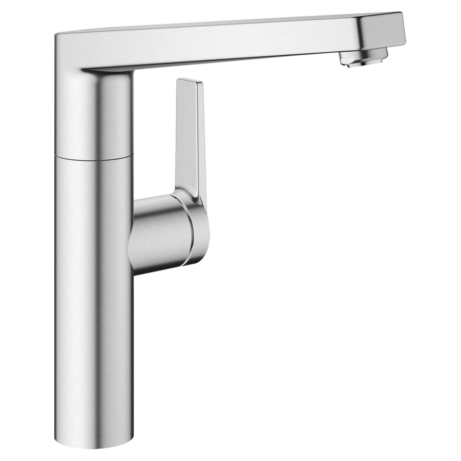 Mélangeur d'évier DOMO E
S 225 mm, goulot orientable
levier possible uniquement sur
la droite, tuyaux de
raccordement flexibles 3/8"