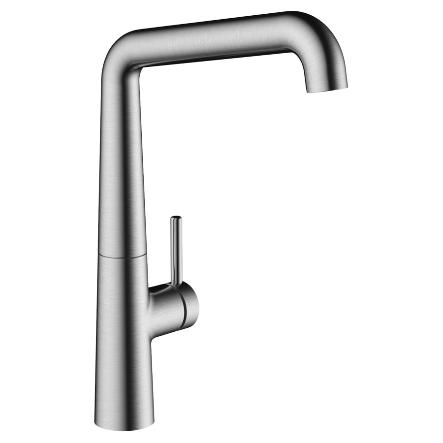 Mélangeur d'évier KIO
S 210 mm, goulot mobile
levier possible uniquement sur
la droite, tuyaux de
raccordement flexibles 3/8"